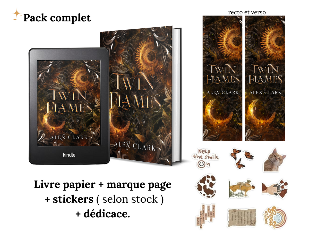 TWIN FLAMES : DARK ACADEMIA SAPHIQUE : Livre lesbien - Roman lesbien dédicacé + marque page